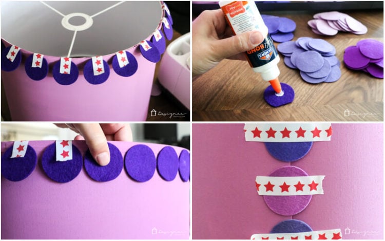 Easy, DIY lampshade. Ombre lampshade tutorial.