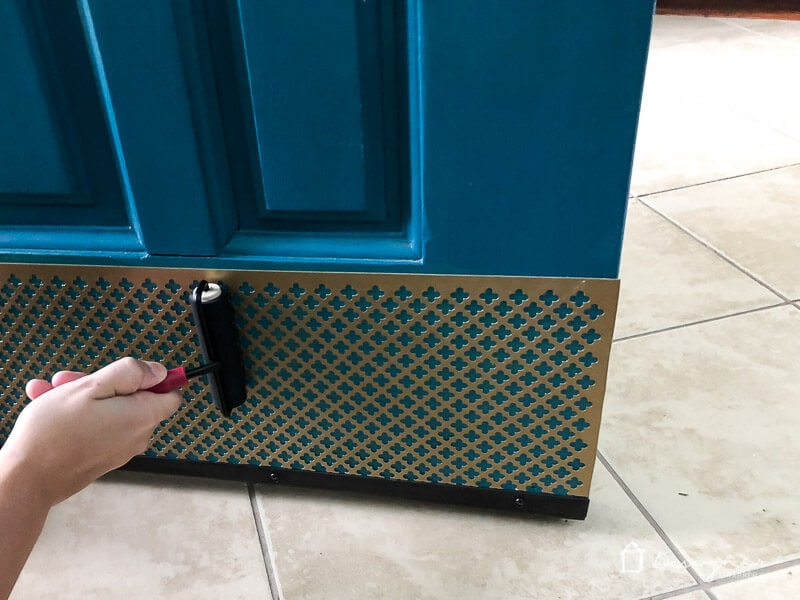 Your kick plate doesn't have to be boring. This easy, DIY kick plate for your door is functional, beautiful and incredibly affordable!