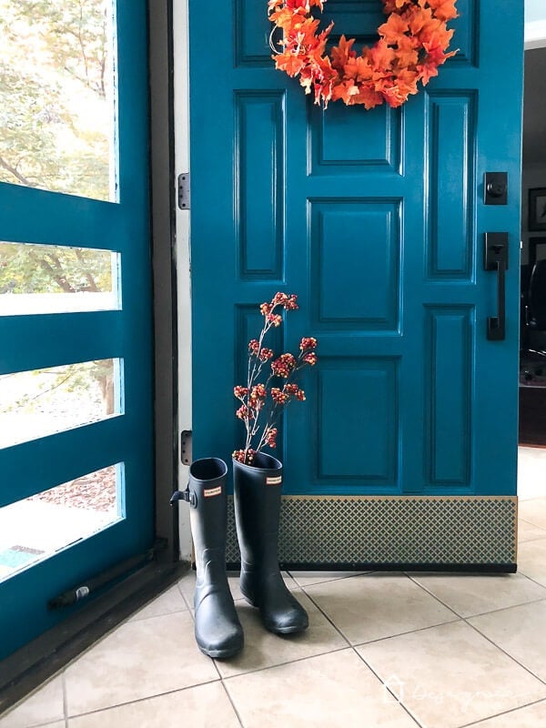 Your kick plate doesn't have to be boring. This easy, DIY kick plate for your door is functional, beautiful and incredibly affordable!