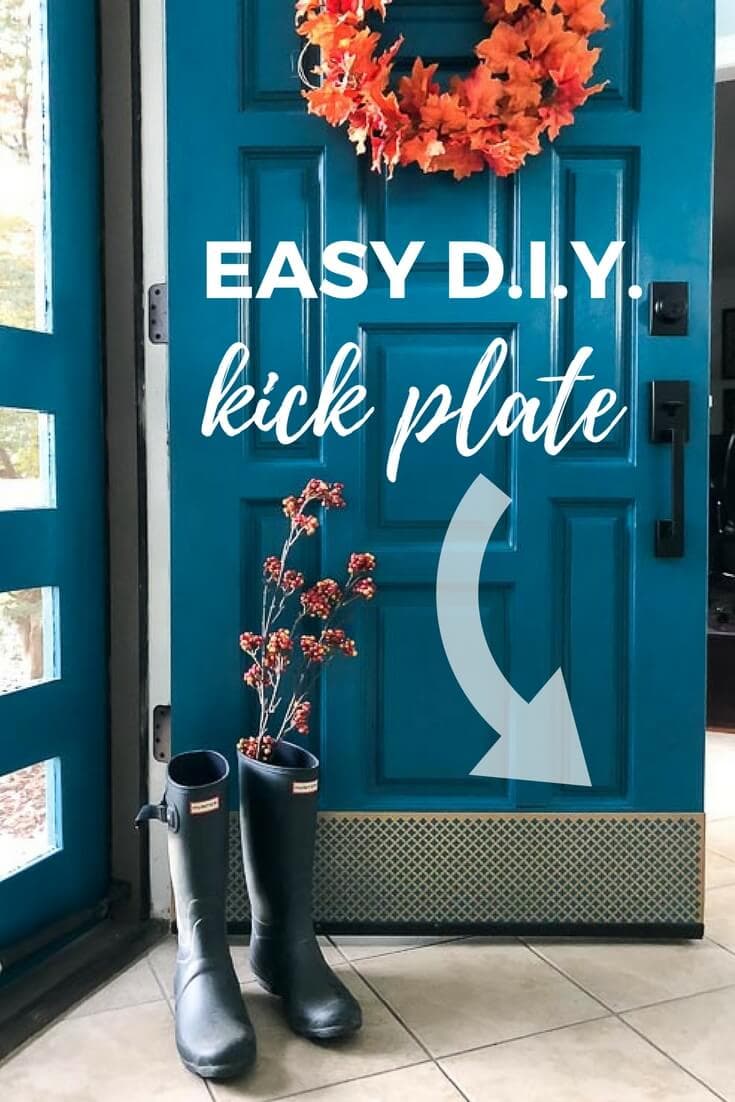 Your kick plate doesn't have to be boring. This easy, DIY kick plate for your door is functional, beautiful and incredibly affordable!