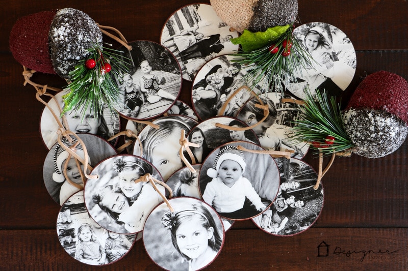 These DIY photo Christmas ornaments are so easy to make and are a great way to display some of your special family memories!