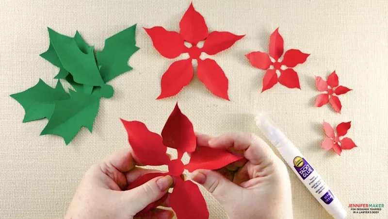 Diy Paper Poinsettia The Perfect Gift Embellishment Designertrapped Com