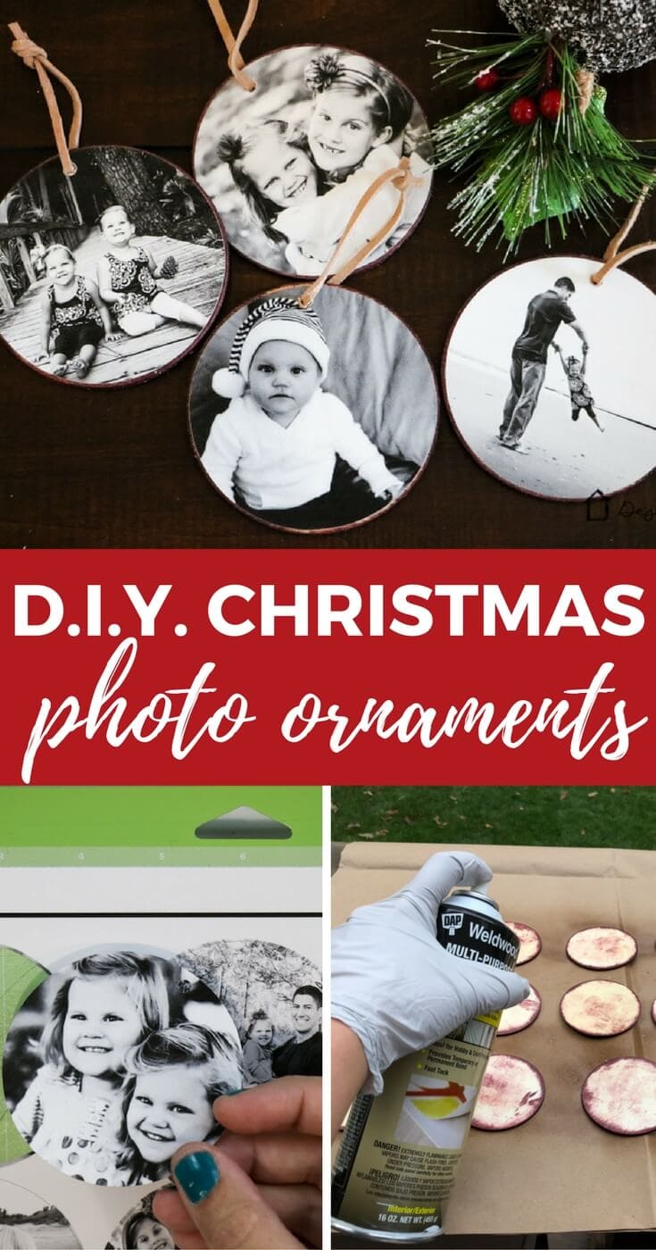 These DIY photo Christmas ornaments are so easy to make and are a great way to display some of your special family memories!