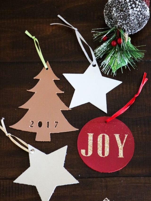Handmade Christmas Ornaments from Leather