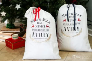 These DIY Santa sacks are sure to THRILL your children year after year! They are fun and easy to make yourself with this full Santa sack tutorial.