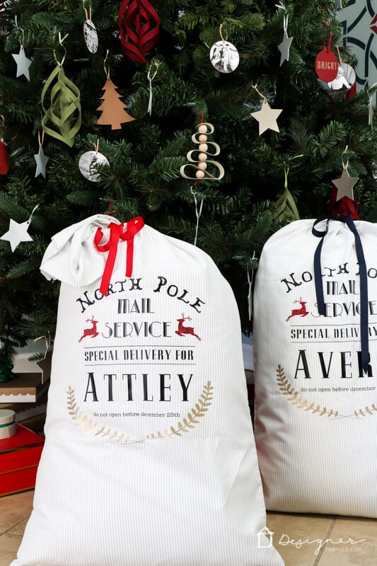 These DIY Santa sacks are sure to THRILL your children year after year! They are fun and easy to make yourself with this full Santa sack tutorial.