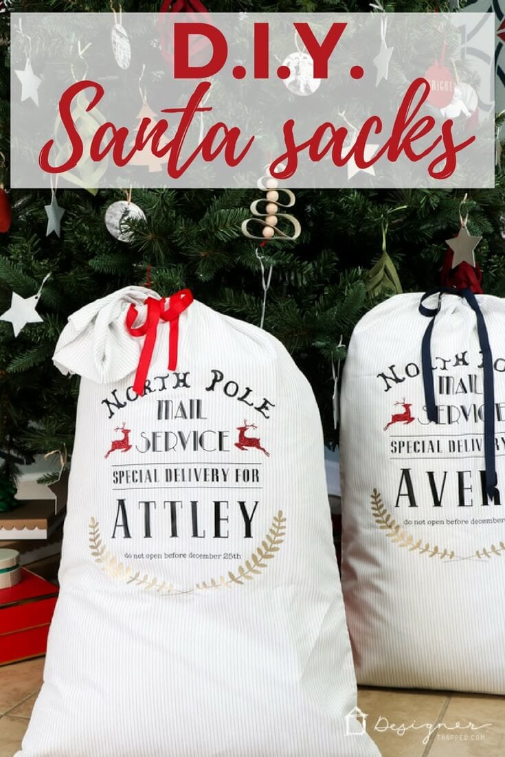 childrens santa sacks