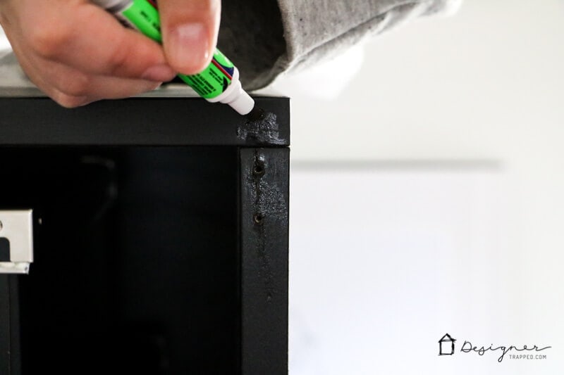 This easy furniture repair system makes it easy to repair furniture dings and dents in no time AND it MATCHES Ikea paint colors! It's an Ikea lover's dream come true!