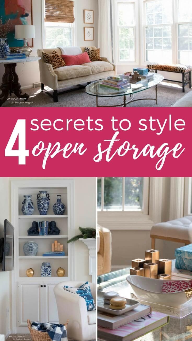 Open storage can be tricky to style. Follow these easy pro tips to achieve the beautiful look you see in magazines and on Pinterest!