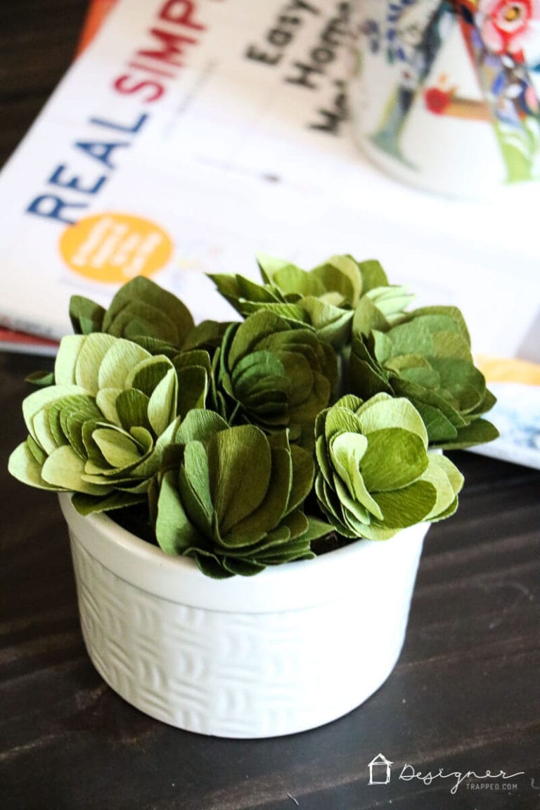Cricut Cutting Review DIY Crepe Paper Succulents