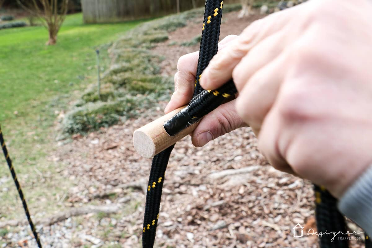 This DIY swing is a perfect addition to any back yard. It's easy to make and can be used as a standing swing or a sitting swing. All you need is a tree to attach it to! Make one for your kids with this easy tutorial.