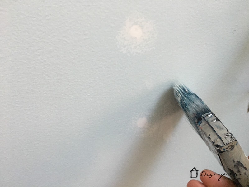 touching up paint after drywall repair