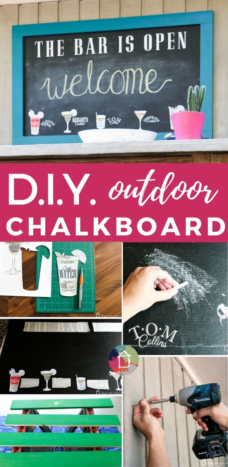 If you have ever wondered how to make a chalkboard to enjoy outside, you are in luck! This tutorial will show you exactly how to make a cute and durable DIY outdoor chalkboard!