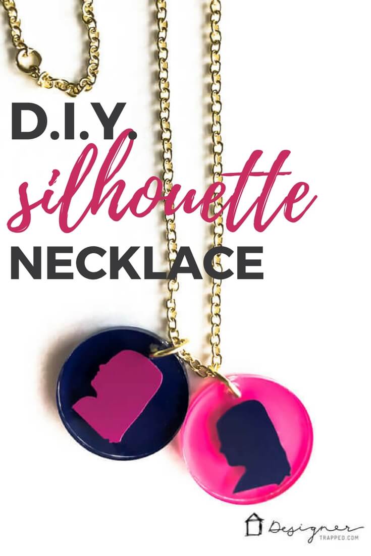 These adorable DIY silhouette necklaces are the perfect gift for any mom or grandmother. What a perfect way to feature the silhouette of your kids or grandkids. And they are so fun to make!