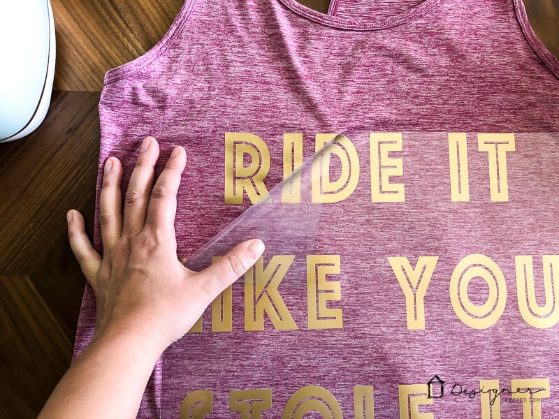 Learn how to use Cricut Iron On Vinyl for workout clothes!
