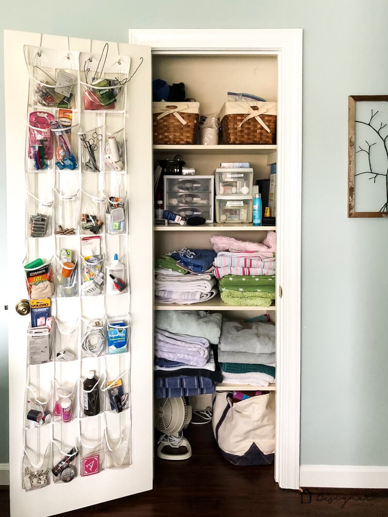 messy linen closet