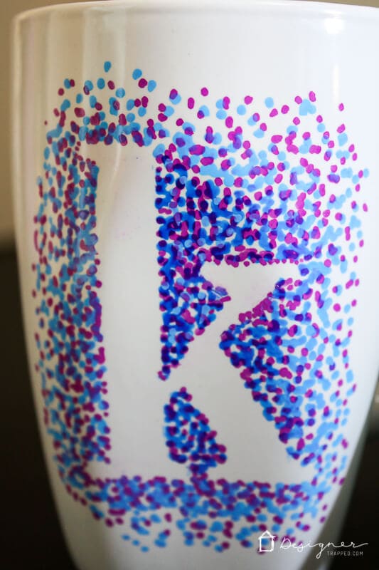 dotted sharpie mug