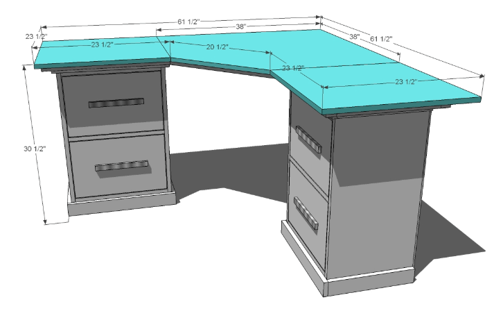 corner desk plans