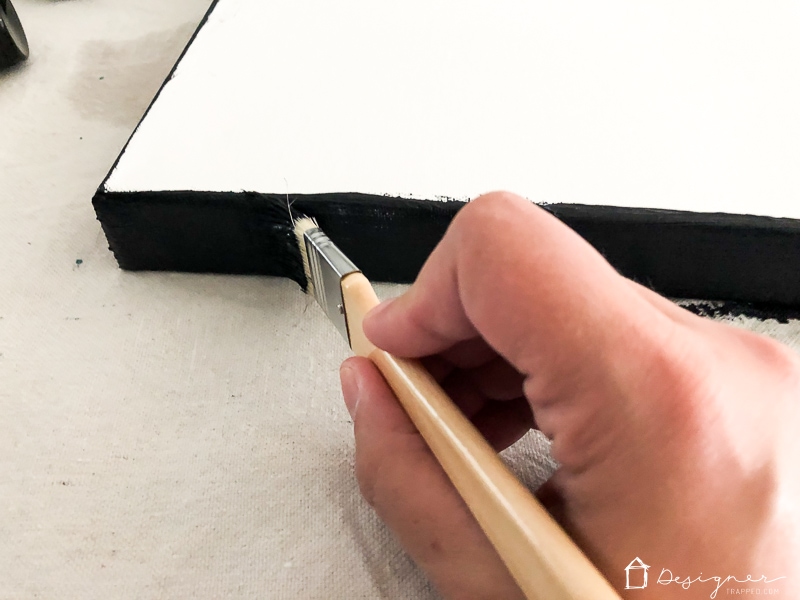 painting edge of canvas