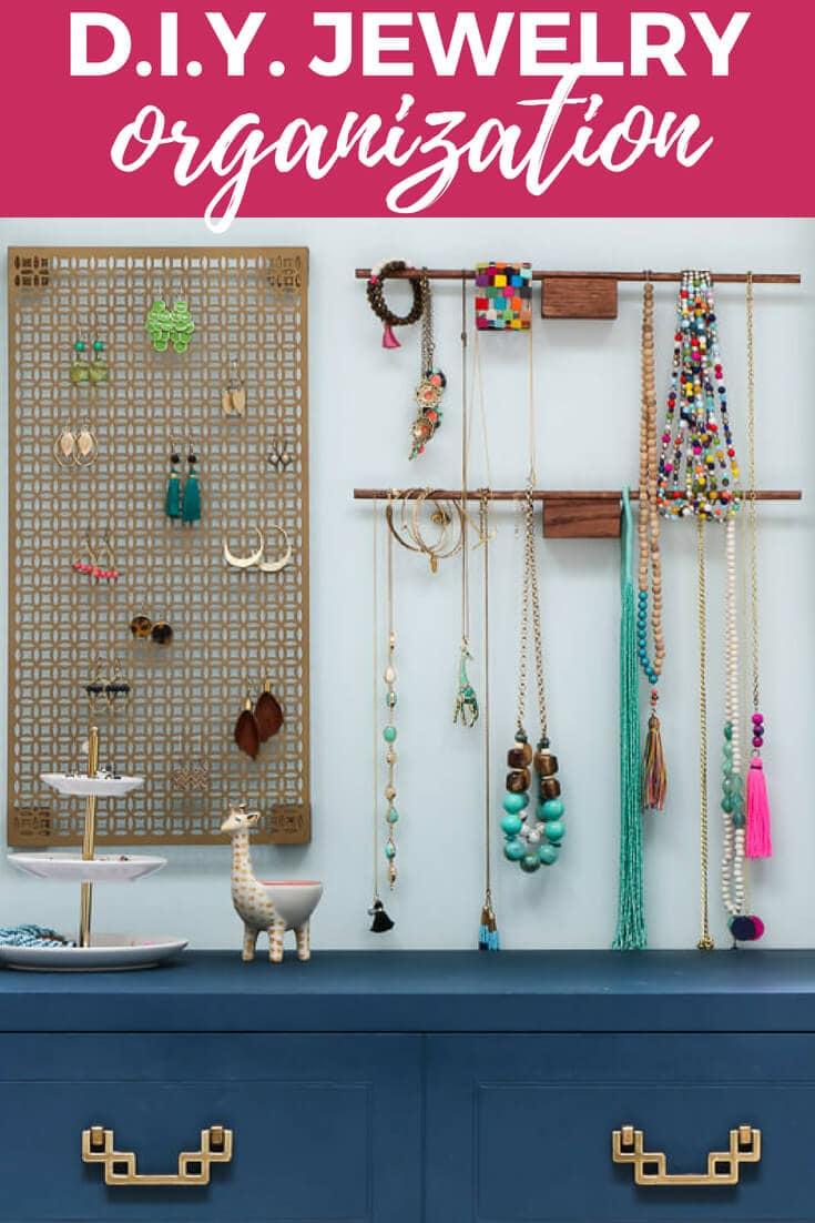 DIY Wall Jewelry Organizer  Houseful of Handmade
