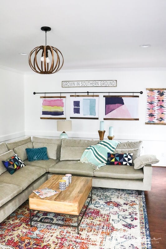 Colorful Family Room Updates - Kaleidoscope Living