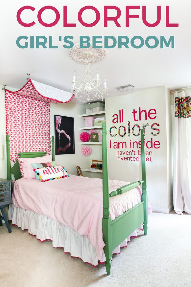 colorful girl's bedroom