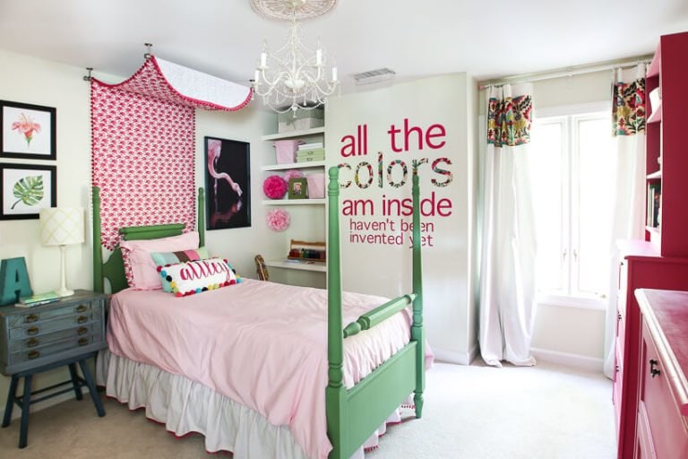 Colorful Girl’s Bedroom Reveal + Color Splash Blog Hop