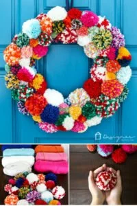 diy pom pom wreath