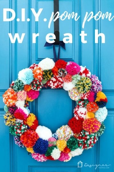 Colorful DIY Wreath Made from Felt Balls - Kaleidoscope Living