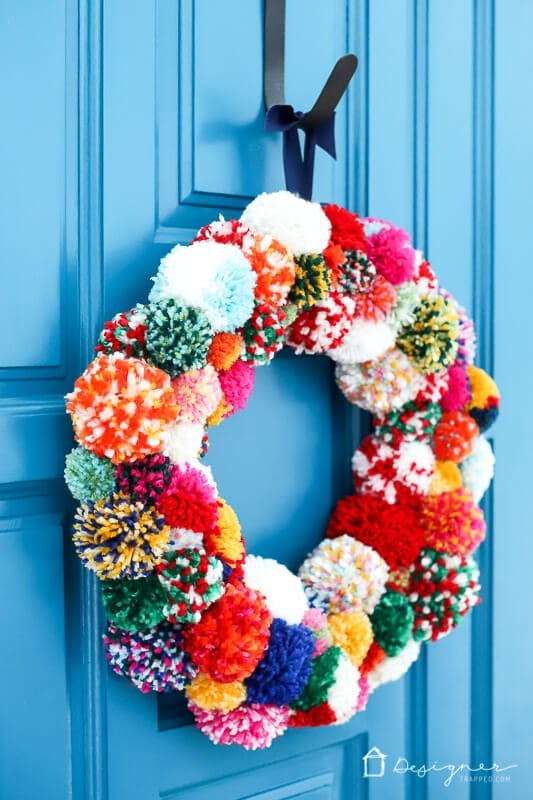 pompom wreath diy