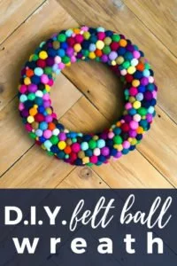 DIY felt ball wreath