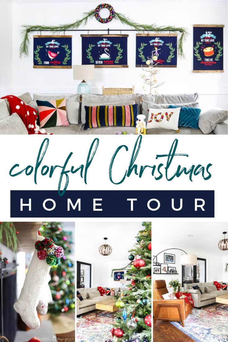 colorful Christmas home tour