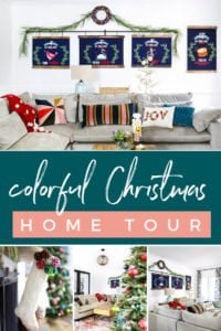 colorful Christmas home tour