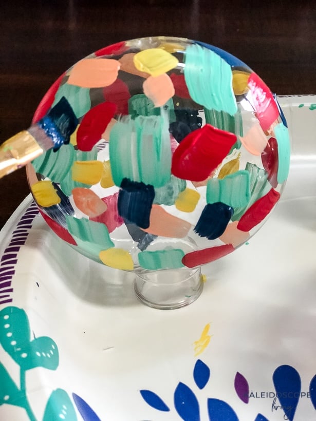 painting plastic ornament