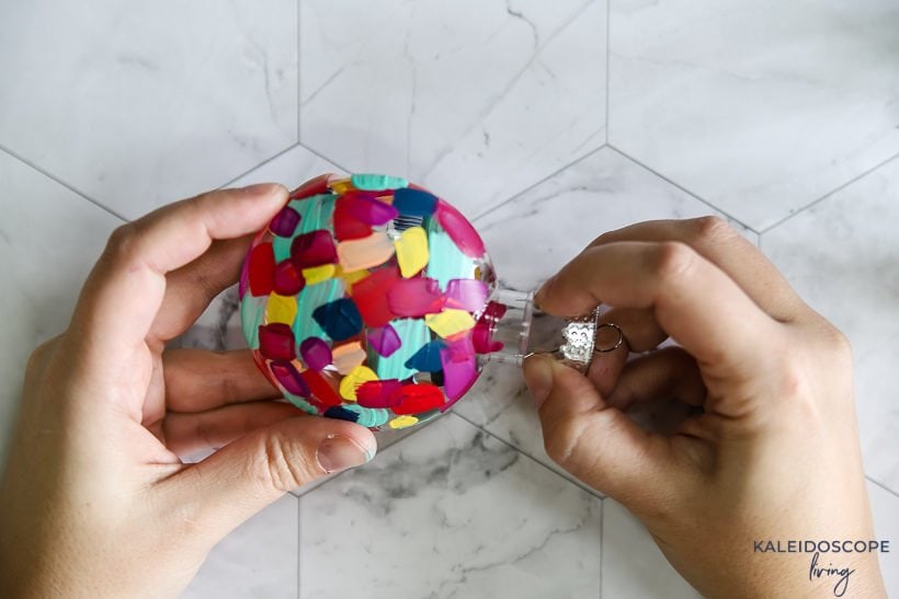 assembling plastic ornament