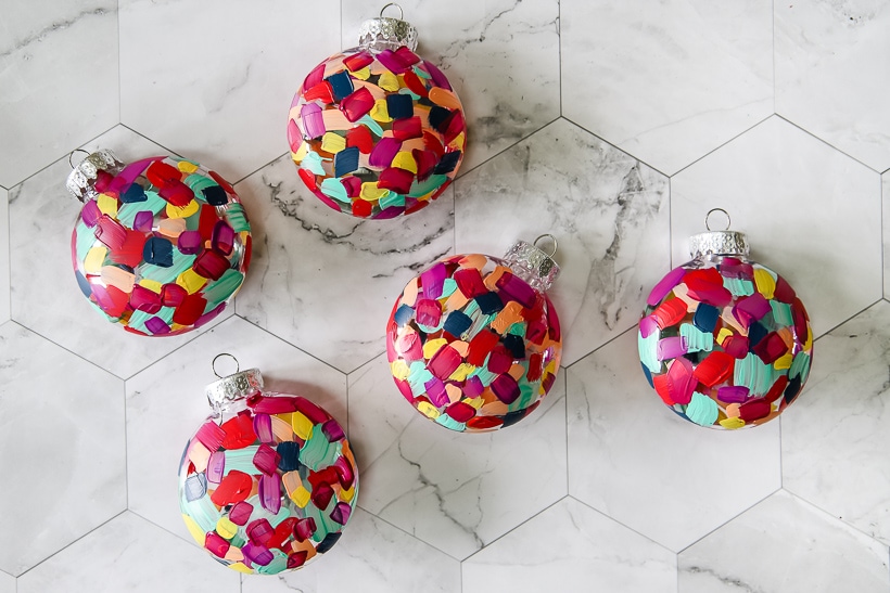 hand painted Christmas ornaments