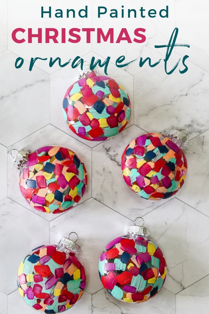 DIY hand painted Christmas ornaments