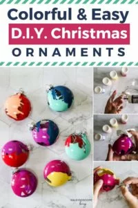 colorful DIY Christmas ornaments