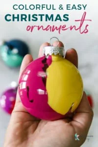 colorful DIY Christmas ornaments