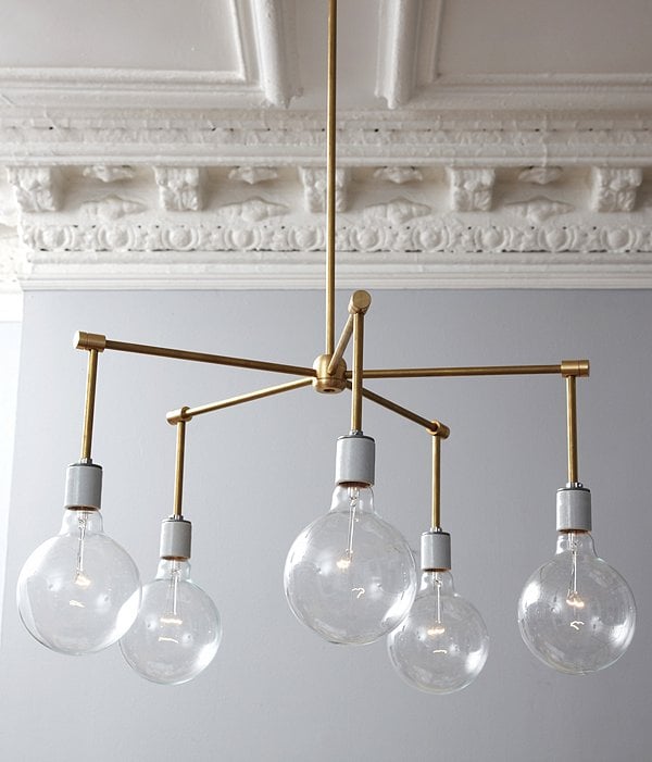 DIY modern brass chandelier 