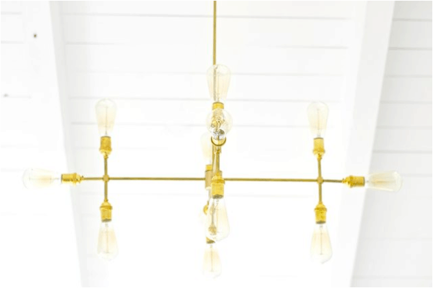 DIY modern metal chandelier