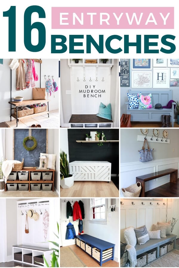 entryway storage benches