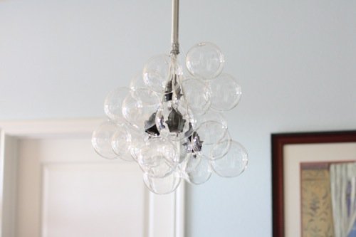 DIY bubble chandelier