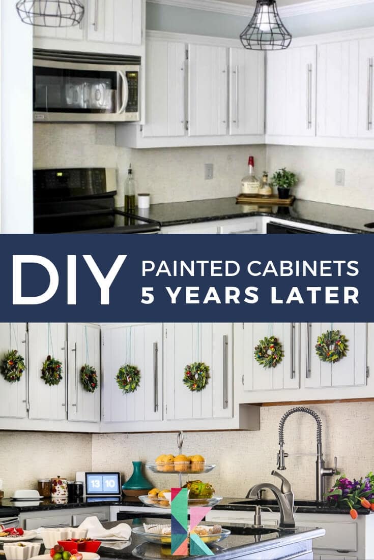 Diy Painted Kitchen Cabinets Update Designertrapped Com