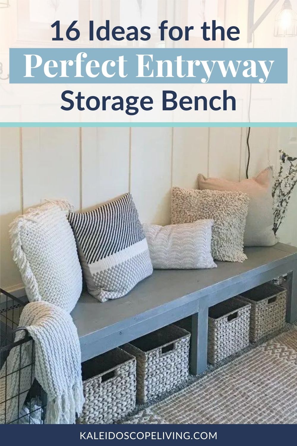 DIY entryway storage benches