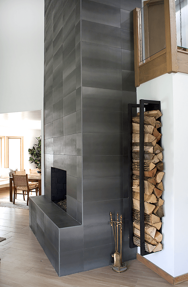 modern tile fireplace