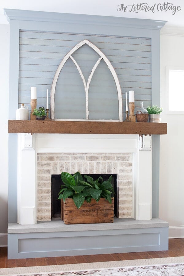 farmhouse fireplace makeover