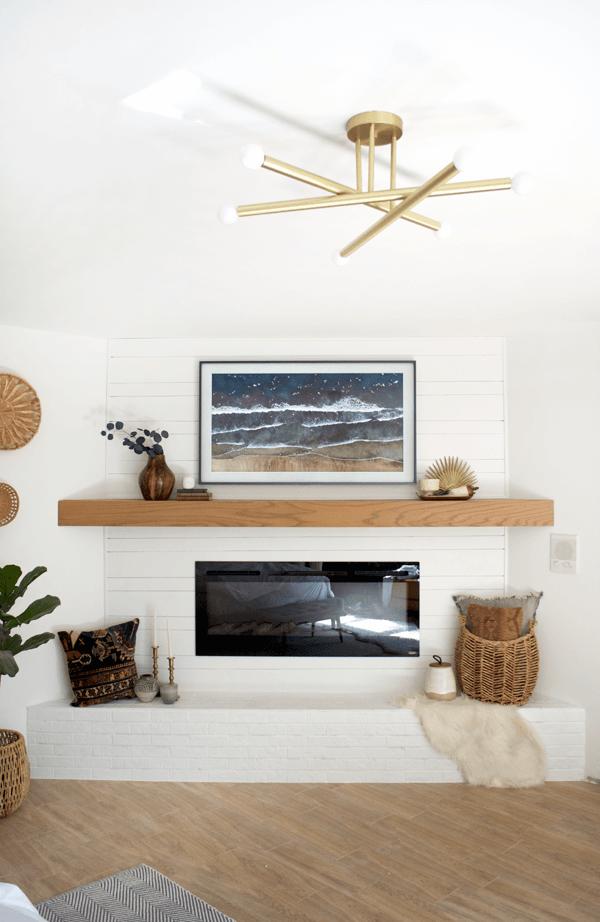 simple and modern DIY fireplace