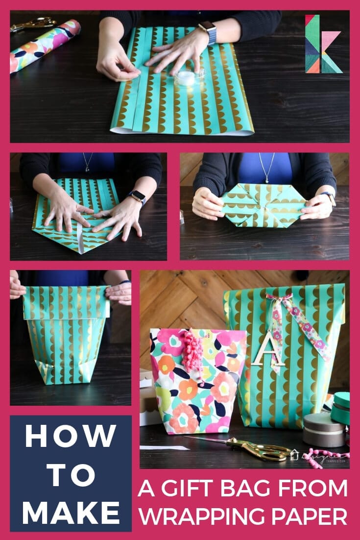 Easy Gift Bag Out Of Wrapping Paper