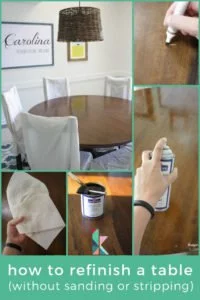 how to refinish a table